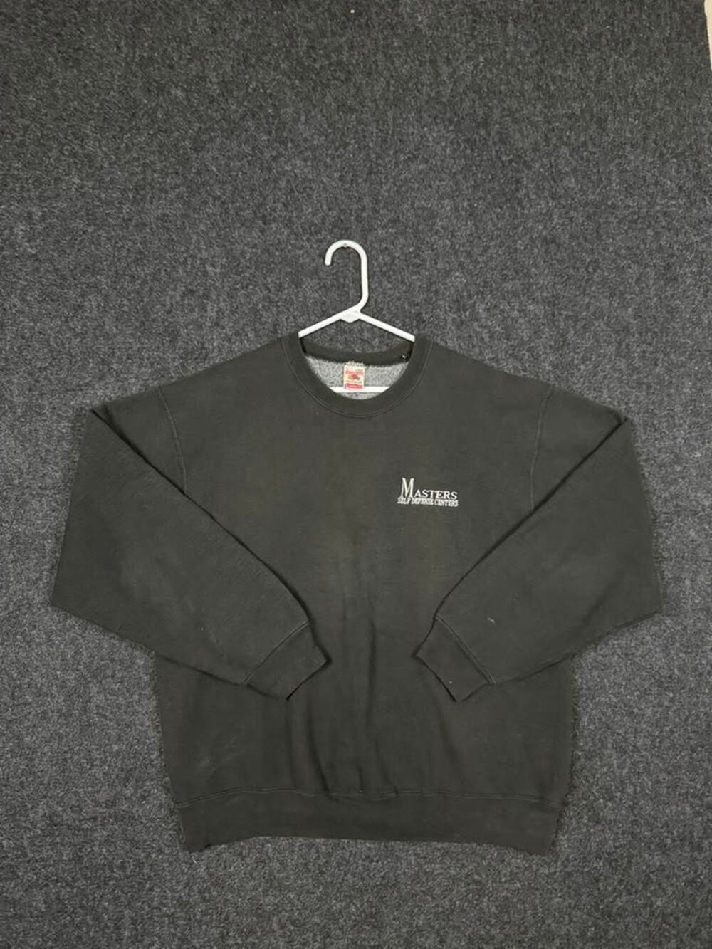 Vintage Masters Golf Sweatshirt Men's Large Made in USA Black